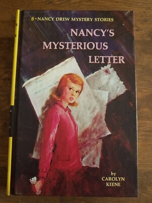 Vintage NANCY DREW #8 Nancy's Mysterious Letter - 1968 Printing, Matte Hardcover