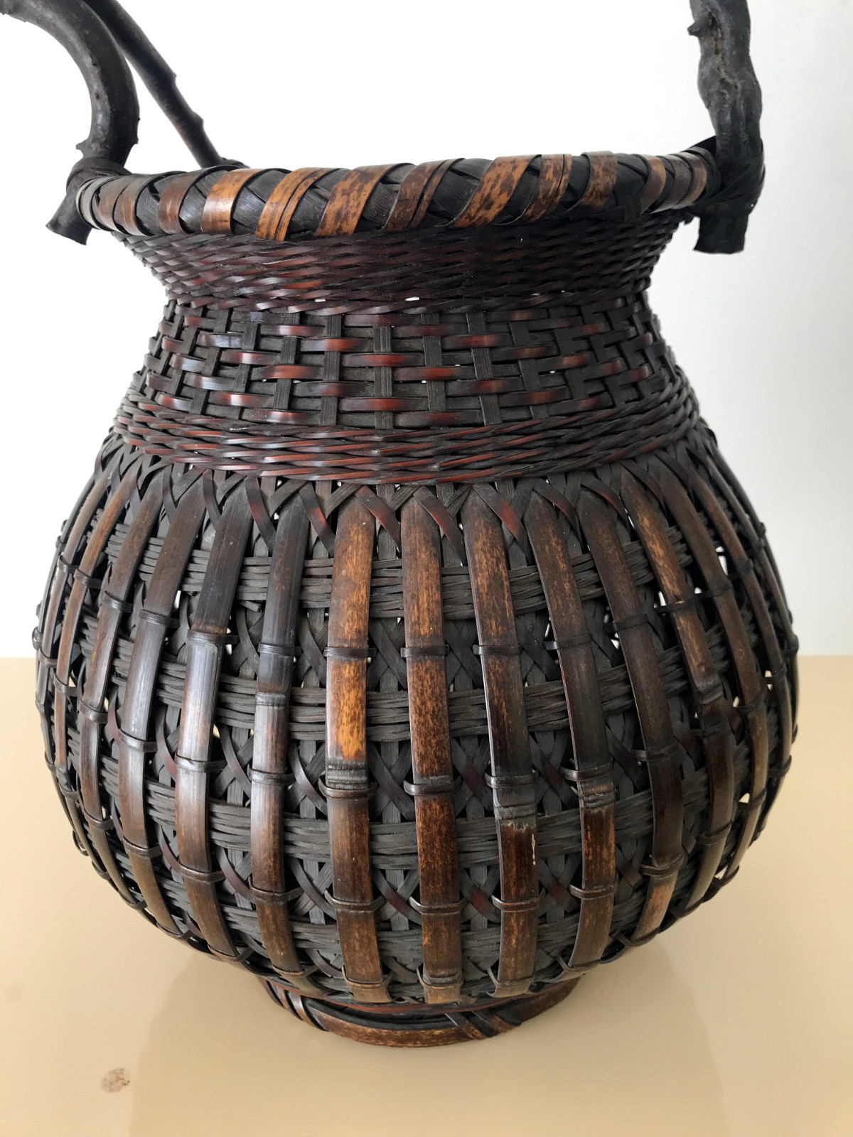An Exceptional Japanese Bamboo Basket Ikebana from Meiji Period eBay
