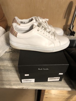 paul smith white basso trainers