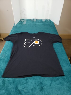 Philadelphia Flyers Mens Black Short Sleeve Shirt Ivan Provorov Large Hockey NHL