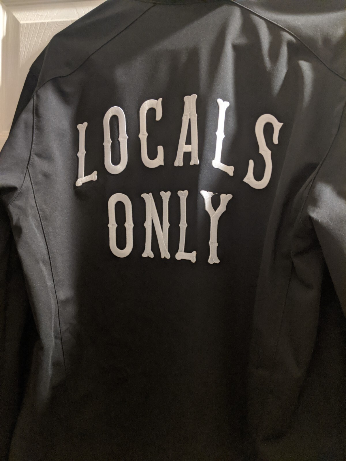 Pre-owned Only Locals  Jacket Venice Beach Wave Jacket The Greatest Norman Rockwell In Black