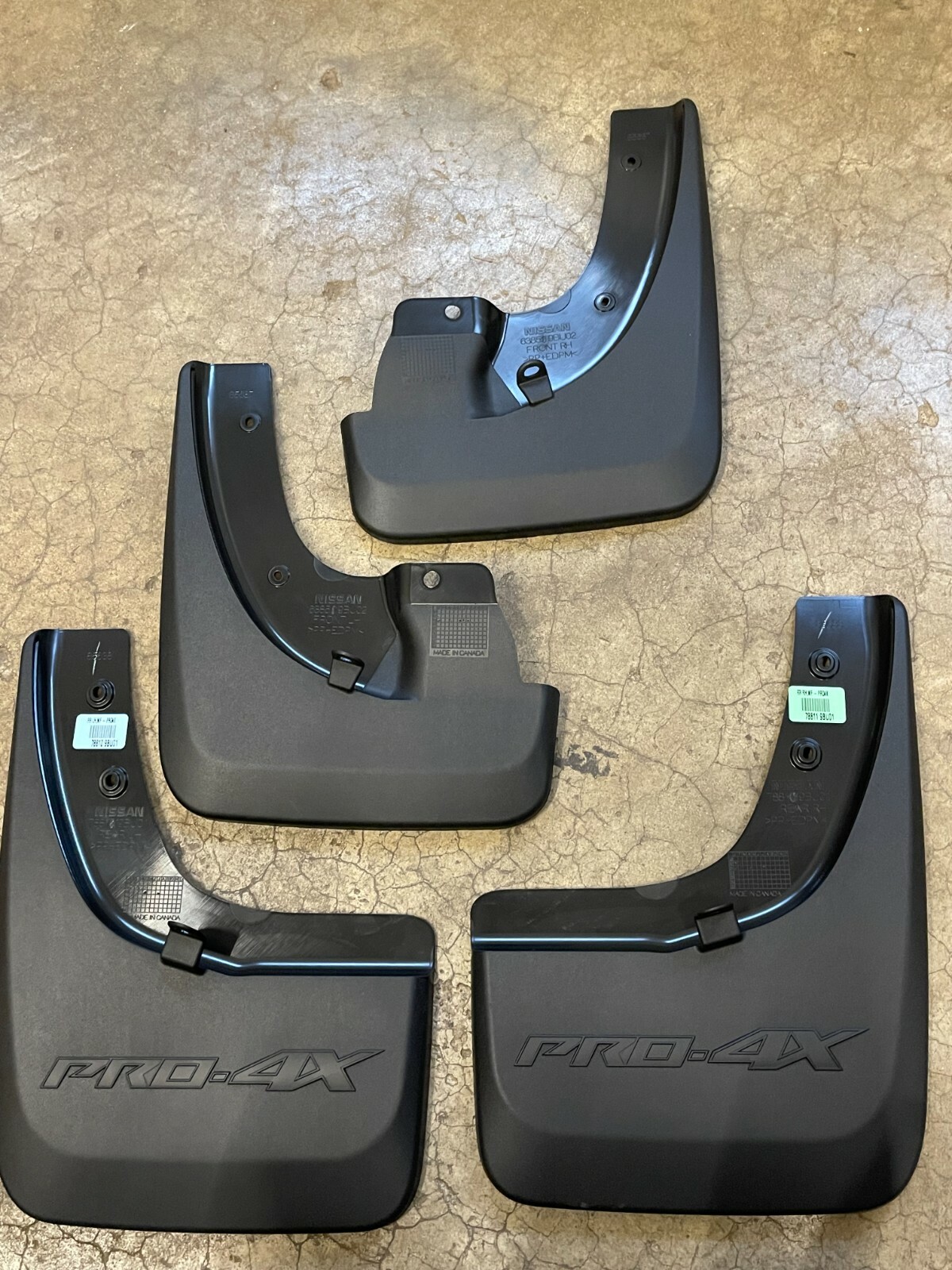 New Oem 20222024 Nissan Frontier (pro4x) 4 Pc Splash Guard Set W