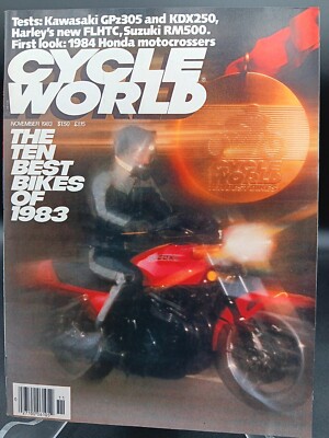 CYCLE WORLD MAGAZINE NOV 83 KDX250 GPz305 RM500 New 84 CR's 10 Best Bikes Of 83