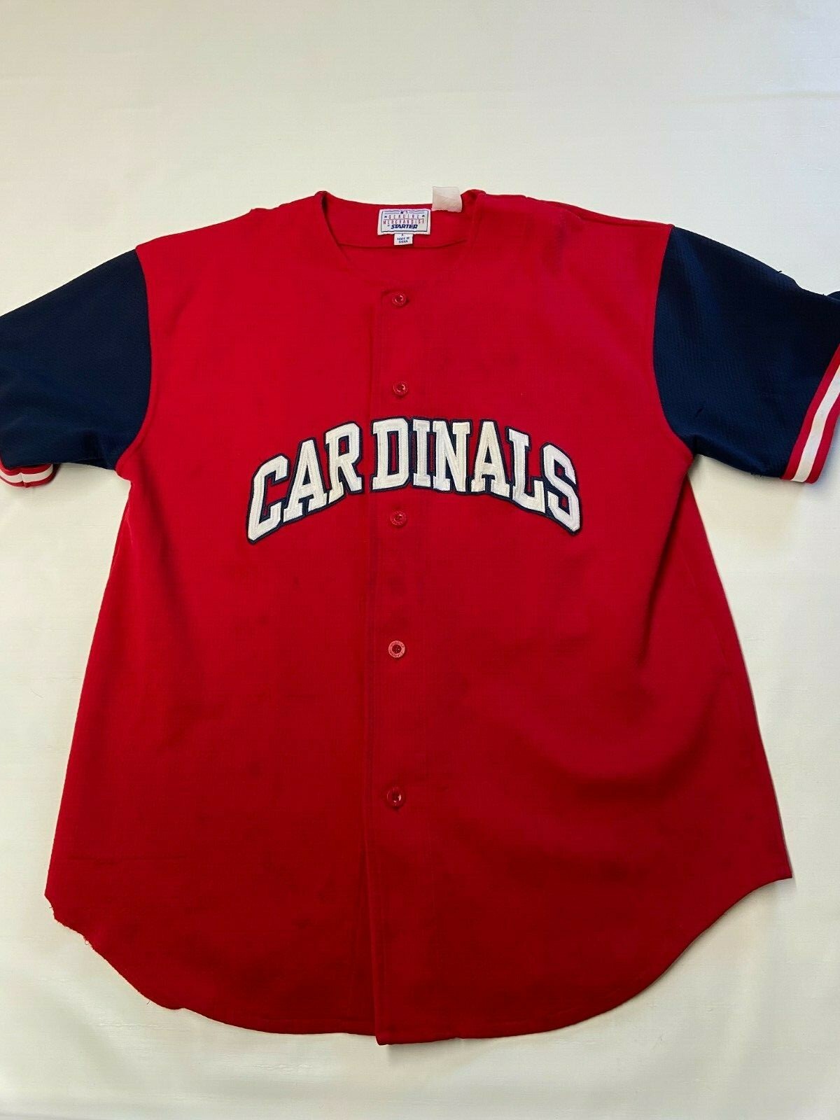 STARTER×CARDINALS McGwire #25 ベースボールシャツ Mens STARTER Red Vintage Cardinals #25 Stitched McGwire