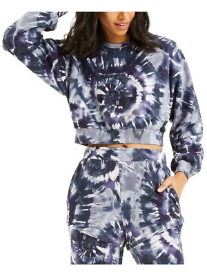 

CULPOS X INC Женский темно-синий укороченный топ Tie Dye Толстовка Размер, Navy
