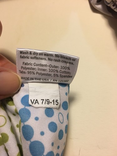 Lot of 5 Blueberry Newborn Simplex Diapers