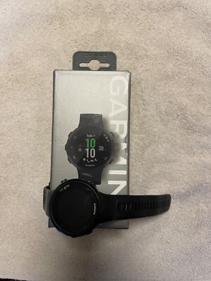Garmin Forerunner 45 42mm Cassa Nera, Cinturino Nero di Silicone, Orologio GPS -