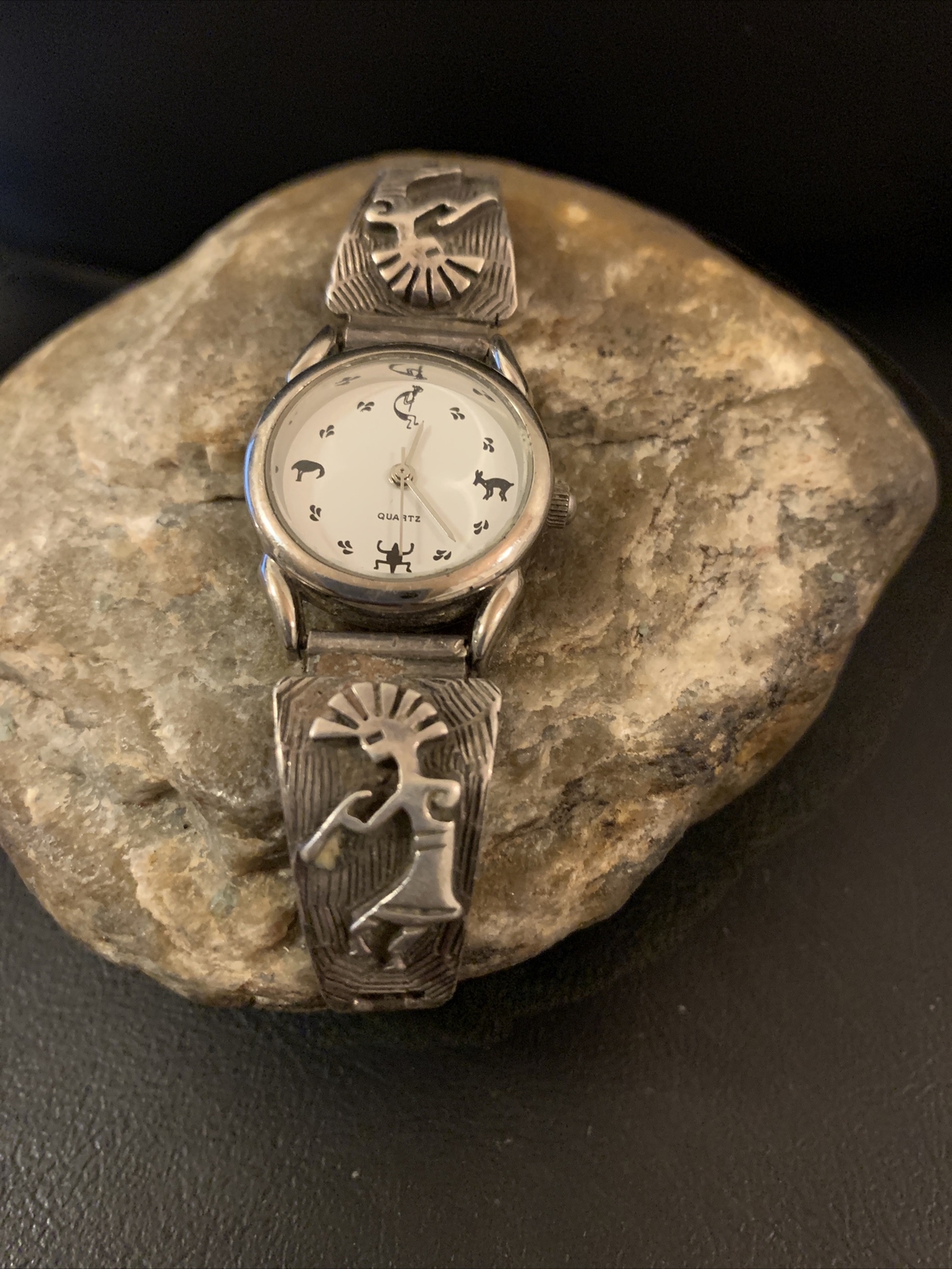 Kokopelli Navajo Sterling Silver Old Pawn Watch Tips 1448 | eBay