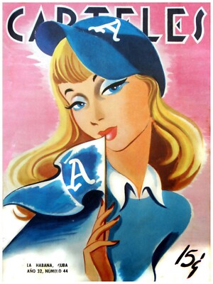 Decoration Poster.Room wall design.Cuban beisbol team pinup girl.Baseball.6911