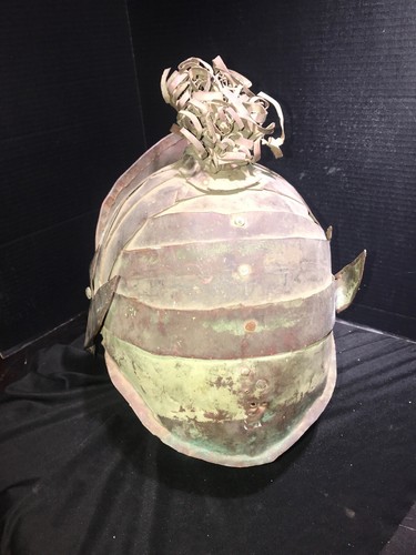 Vintage Warrior Helmet  Roman Centurian Gladiator Tin Heavy
