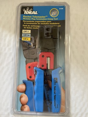 Ideal 30-696 Ratchet Telemaster Modular PlugTermination Crimp Tool