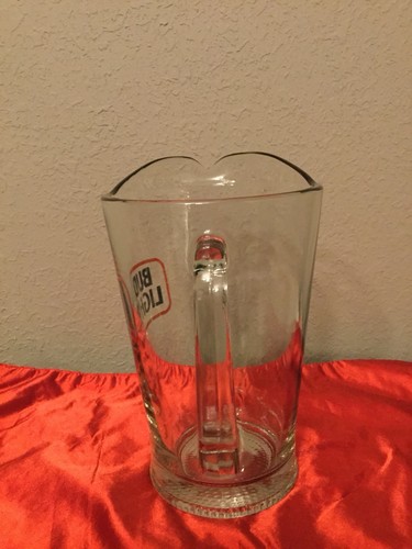 Bud Light Glass Beer Pitcher Vintage Old Logo & 2 Bud Light 12 Oz. Beer Glasses