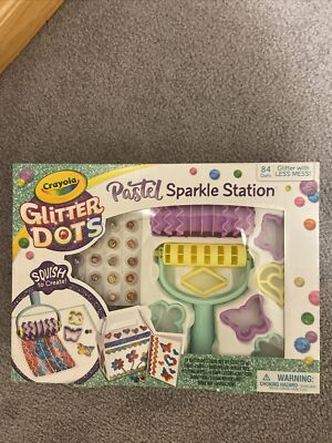 Crayola Glitter Dots Pastel Sparkle Station 84 Dots Glitter With Less Mess New