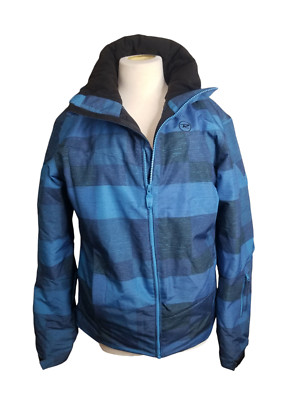 Rossignol Women's Tarten Blue Ski Snowboard Hooded Jacket Winter Coat Small
