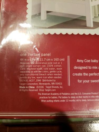 Amy Coe Elephant Curtains Baby Nursery Limited Edition 44x63 New