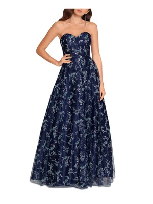 

Женское длинное платье для выпускного вечера BLONDIE темно-синего цвета на подкладке без рукавов для юниоров, Navy