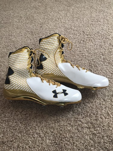 Notre Dame Irish Football Under Armour Team Issued 2016 Cleats Used Size 15 ND