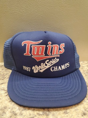 VINTAGE 1987 Minnesota Twins World Series Champs Blue Adult