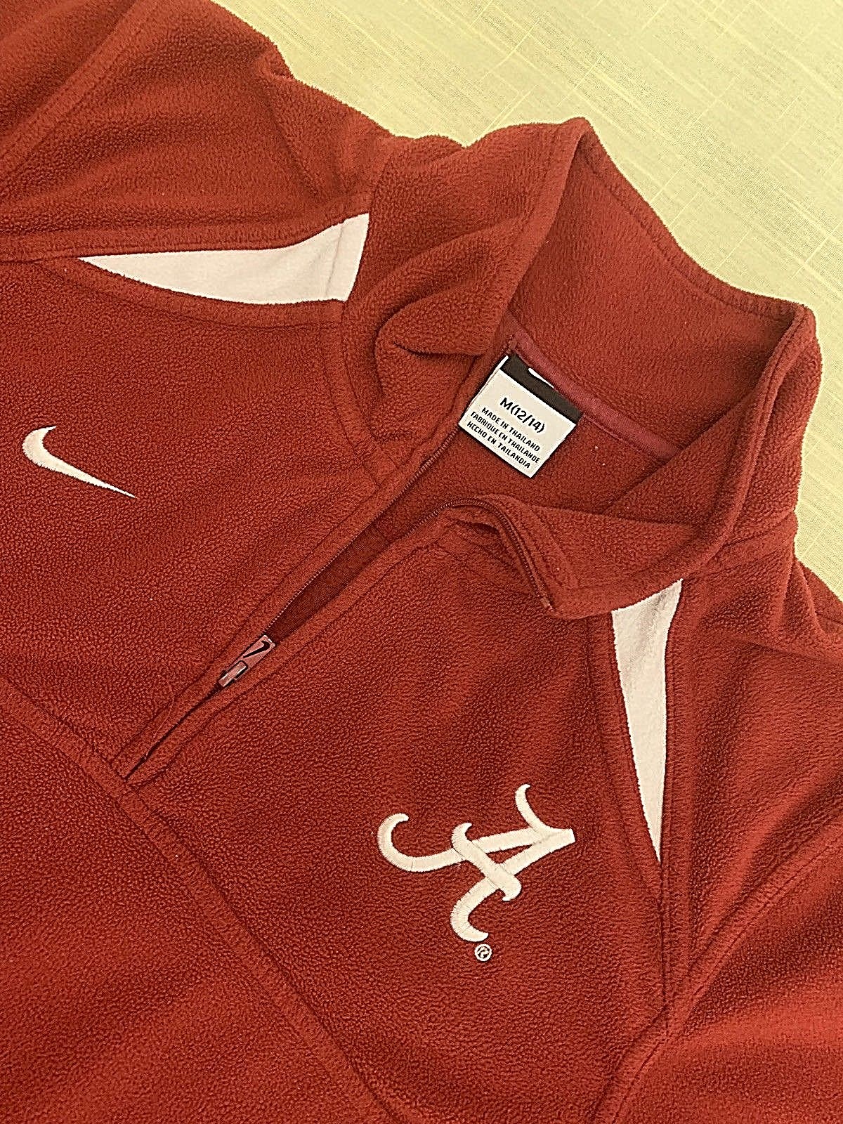 Nike University of Alabama Spell Out 1/4 Zip Fleece Pullover Youth M (12/14)