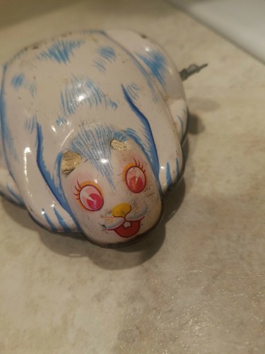 Bunny Family Parade tin wind-up rabbit train TPS Japan