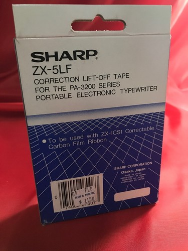 SHARP ZX-5LF W/ Two Correction Lift-off Tape for the PA-3200 Series Typewriter