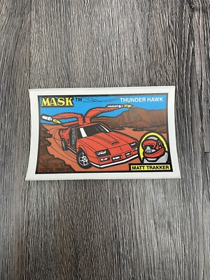 CPG 1985 Kenner MASK  Thunder Hawk MATT TRAKKER  Decal Sticker 3''×5''