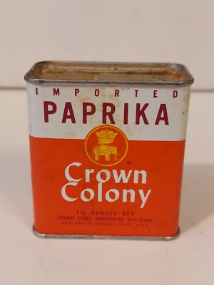 Crown Colony Brand 1966 Paprika Spice Tin
