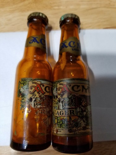 Vintage Acme Beer Bottle Salt and Pepper Shakers