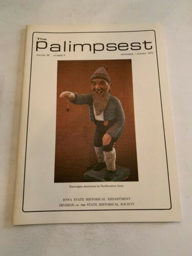 1975 The Palimpsest Magazine Historical Society Iowa Norwegian Americans In Iowa