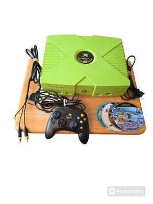 XBOX Limited Edition Mountain Dew Edition Tested Working With Games 1 Controller