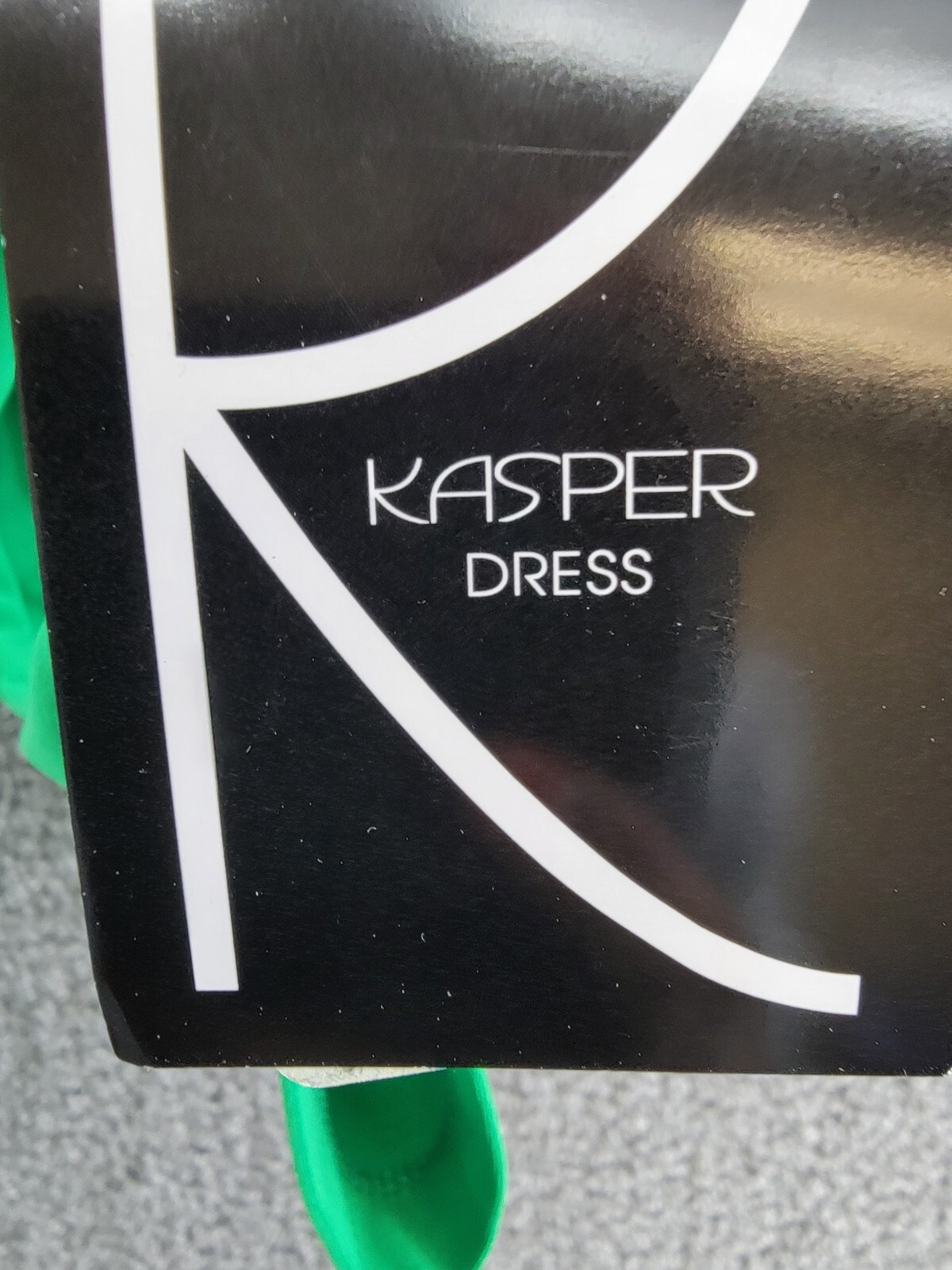 Kasper Colorblocked Faux-Wrap Sheath Dress Women's XXL Green/Pink Back Zip - Picture 15 of 16