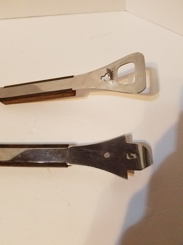 Set of 2 Vernco Spatula & Large Fork Bottle Can Opener Grill Tongs BBQ Vintage