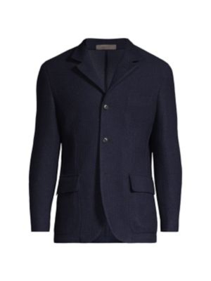 

CORNELIANI ID Мужской темно-синий однобортный спортивный блейзер стрейч, Navy