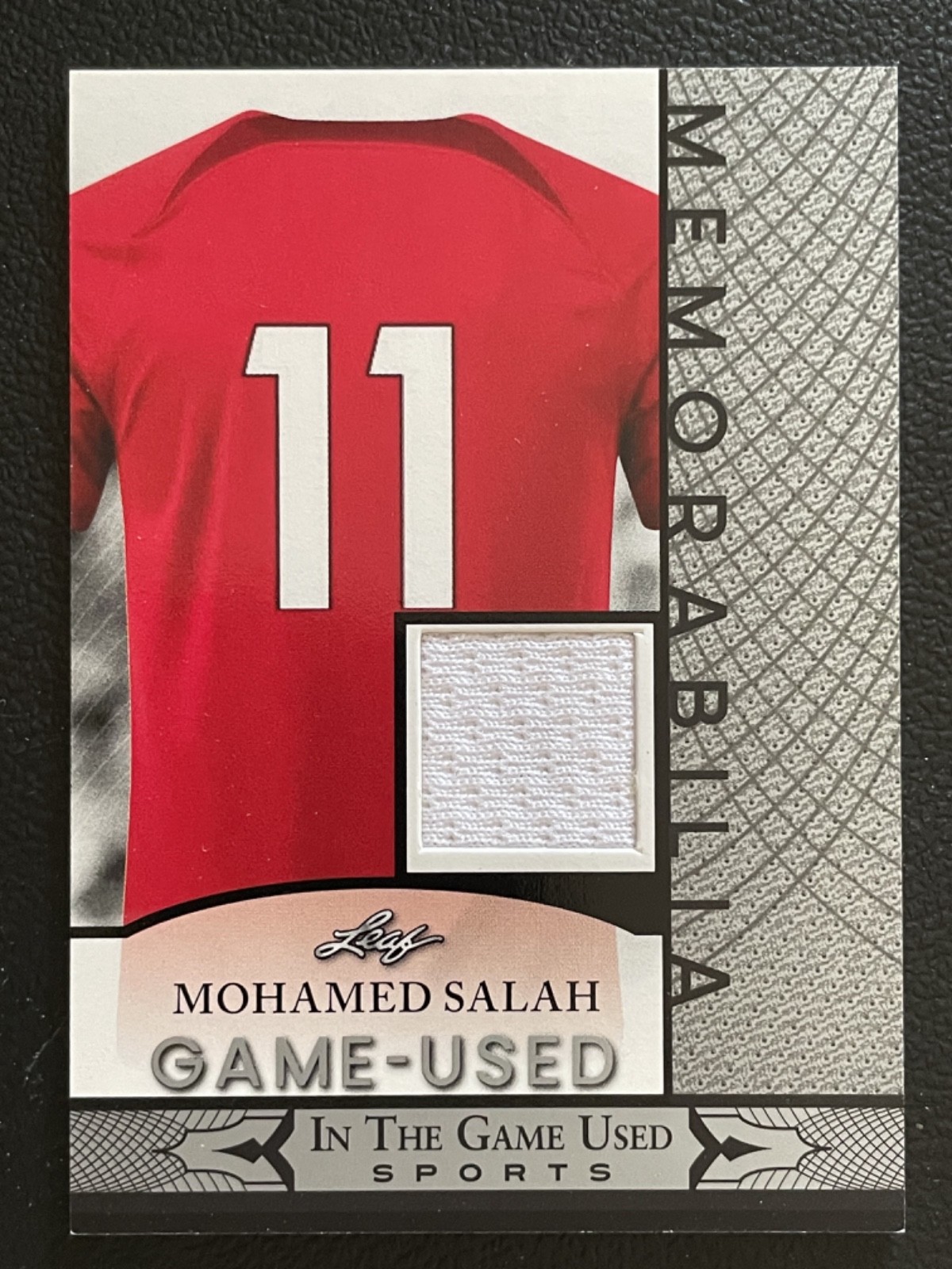 2024 Leaf In The Game Used Memorabilia Silver Mohamed Salah Jersey