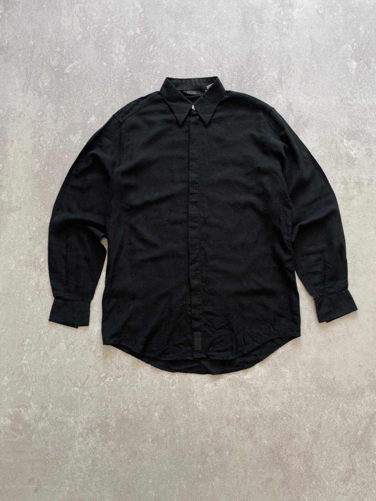 VERSACE CLASSIC V2 ブラックシャツ Versace Classic V2 Vintage Monogram Black Shirt Long Sleeve