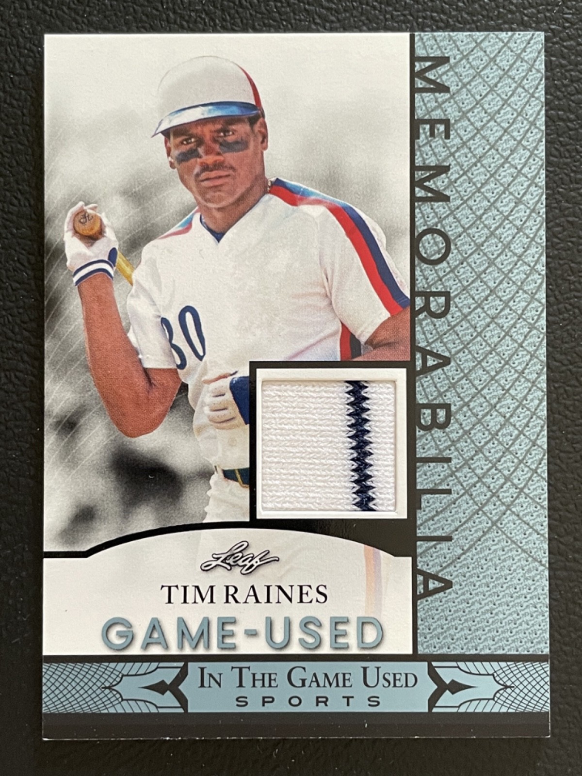 2024 Leaf In The Game Used Memorabilia Blue Tim Raines Jersey