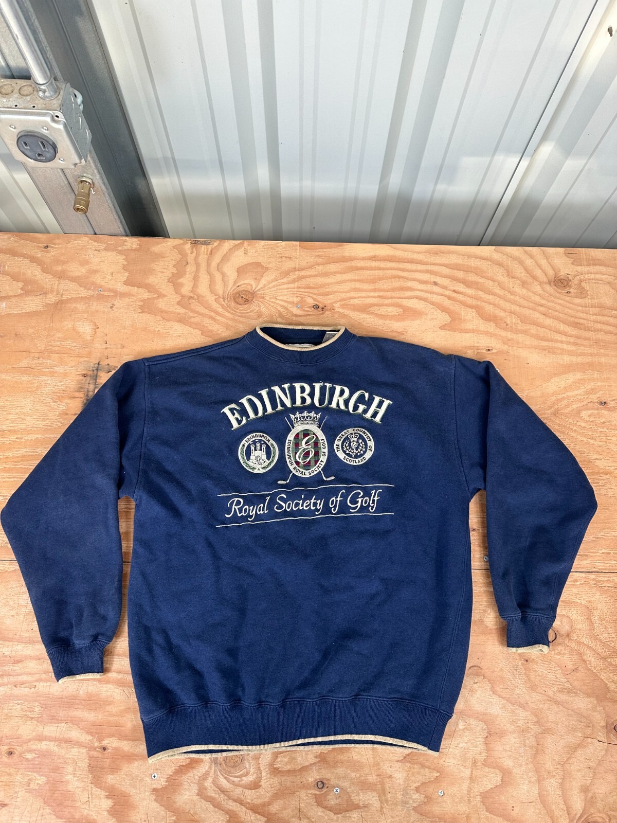 Vintage Edinburgh Royal Society of Golf Embroidered Sweatshirt 