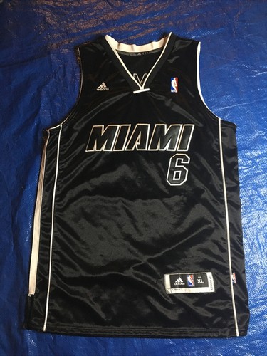 NBA Miami Heat LeBron James #6 jersey white Adidas size XXL 2XL, KIN