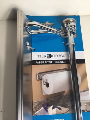 Inter Design  Finish Steel Wall Mount Paper Towel Holder- 40250-RC35- 13.5  Long