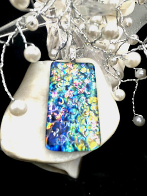 Handmade Dichroic Glass Pendant - LOVE THAT GLASS- Newest glass