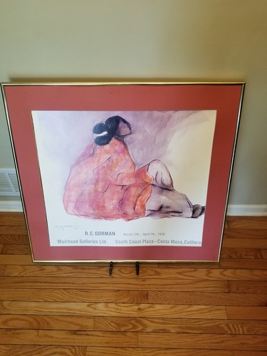 アート・デザイン・音楽 Queen ON CAMERA,off guard 1965-91 Vintage 1978 Muirhead Galleries Signed R.C.Gorman Art Print