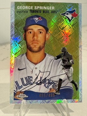 2023 Topps Chrome Platinum Anniversary George Springer Logofractor /499