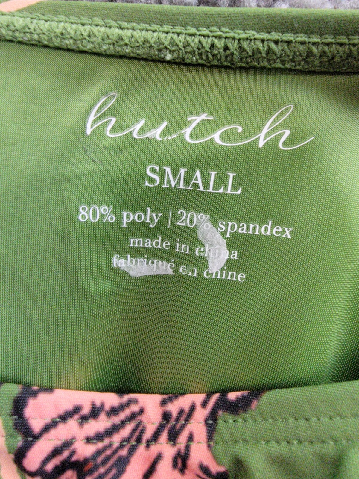 Hutch Zenna One Piece Swimsuit Women's S Green Floral Ruched Scoop Neck Pull On - Picture 8 of 15