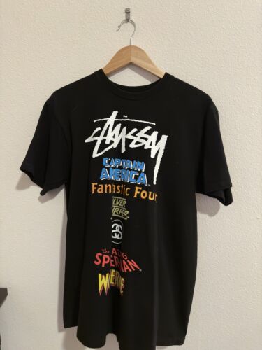 Rare Marvel X Stussy Marvel Collab Logo T Shirt Medium | eBay Rare Marvel X Stussy Marvel Collab Logo T Shirt Medium | eBay