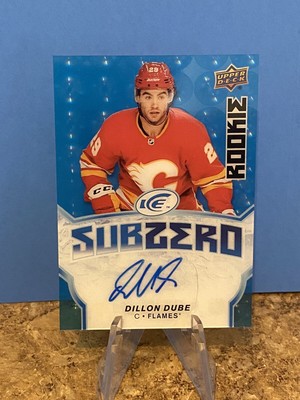 2018-19 Upper Deck Ice Sub Zero Blue Dillon Dube Rookie Auto #SZ-22