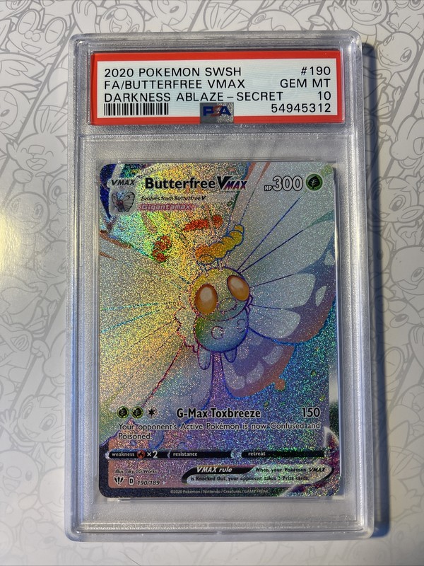 PSA 10 Gem Mint Pokemon Darkness Ablaze Butterfree VMAX Secret