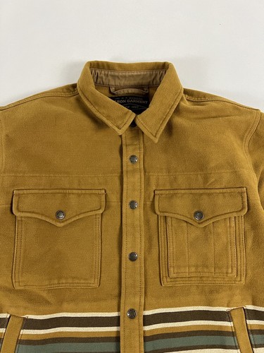 Pre-owned Filson Beartooth Camp Jacket Golden Brown Multi Stripe M In Multicolor