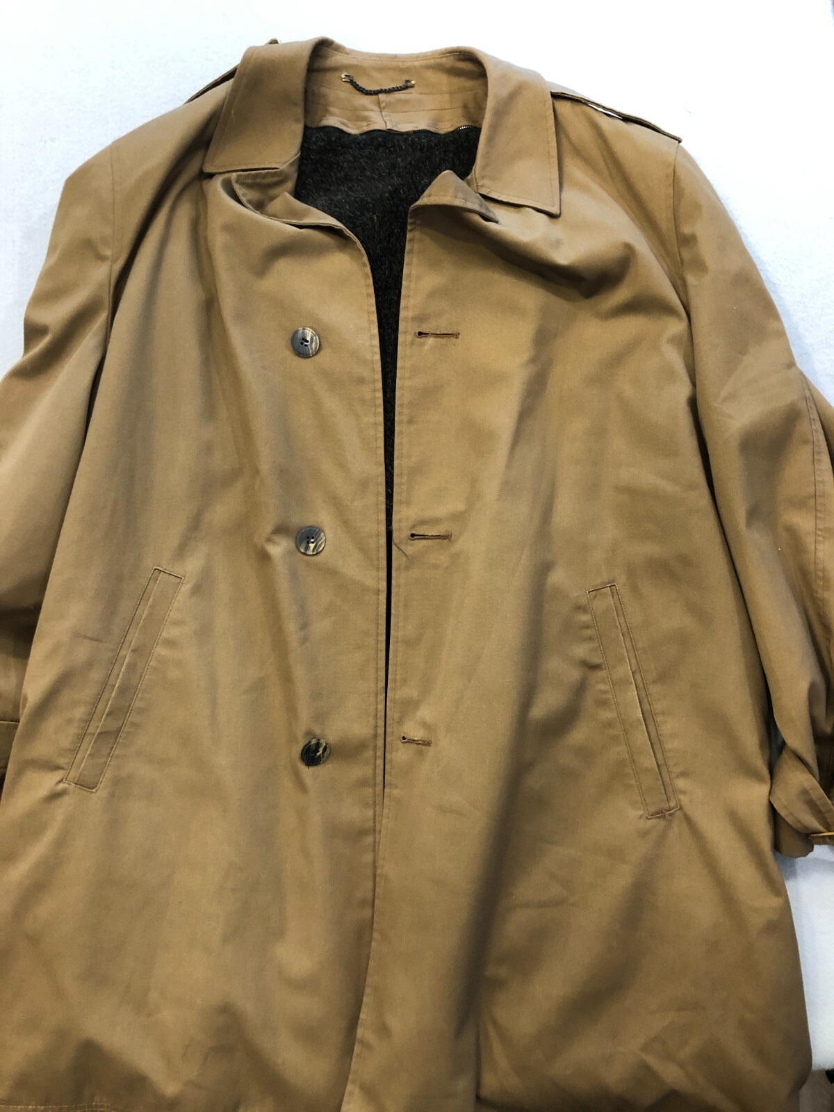WeatheRogue Coat Overcoat 42 Regular Trench Lined Long