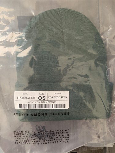 Pre-owned 100% 100 Thieves Attack On Titan Beanie Confirmed Order Order Arrived Updated In Black
