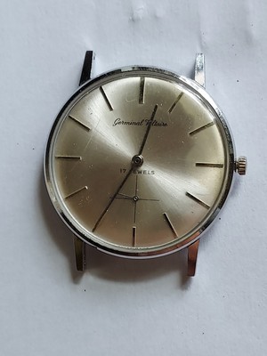 Vintage Germinal Voltaire 17j Ultra Thin Mens Wrist Watch, 33mm, Running